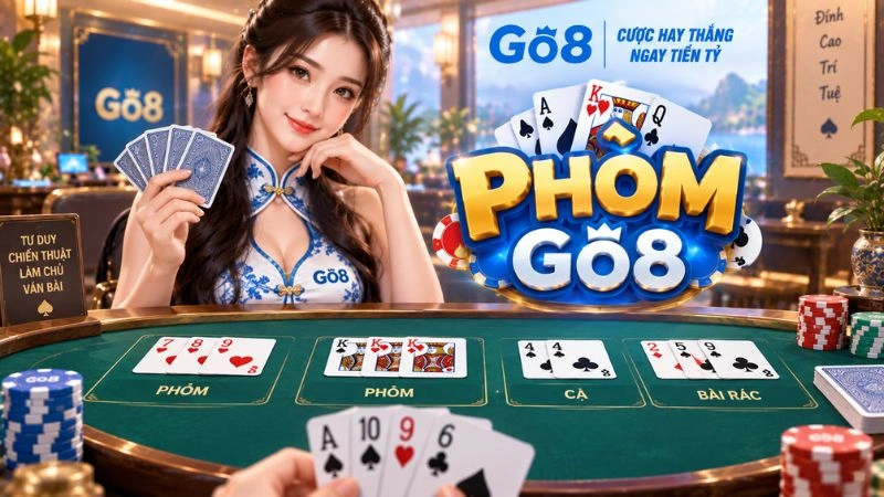 Phỏm GO8 – Luật Chơi, Cách Tính Điểm & Mẹo Hạ Phỏm Chuẩn Xác